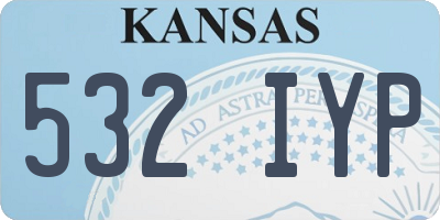 KS license plate 532IYP