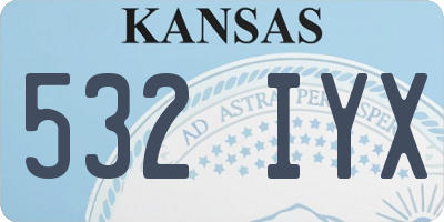 KS license plate 532IYX