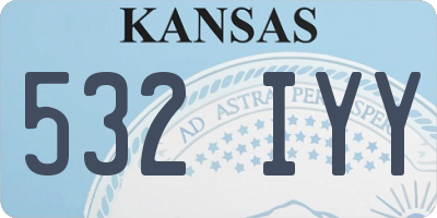 KS license plate 532IYY