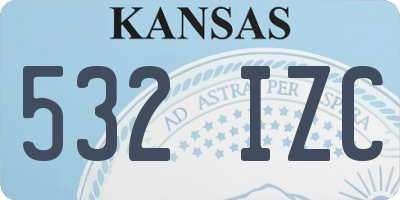 KS license plate 532IZC