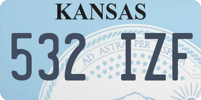 KS license plate 532IZF