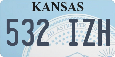 KS license plate 532IZH