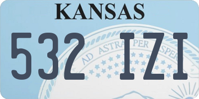 KS license plate 532IZI