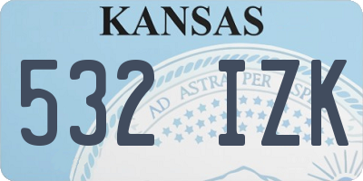 KS license plate 532IZK