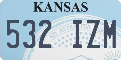 KS license plate 532IZM