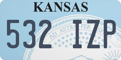 KS license plate 532IZP