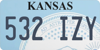KS license plate 532IZY