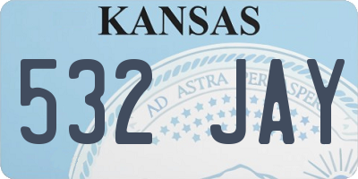 KS license plate 532JAY