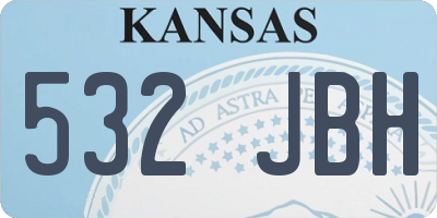 KS license plate 532JBH
