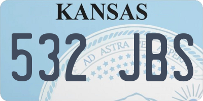 KS license plate 532JBS