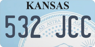 KS license plate 532JCC