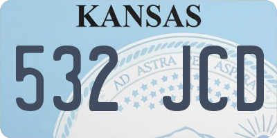 KS license plate 532JCD