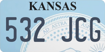 KS license plate 532JCG