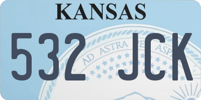 KS license plate 532JCK