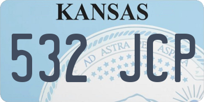 KS license plate 532JCP
