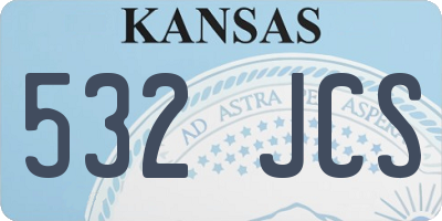 KS license plate 532JCS