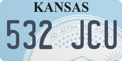 KS license plate 532JCU