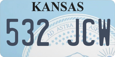 KS license plate 532JCW