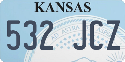KS license plate 532JCZ