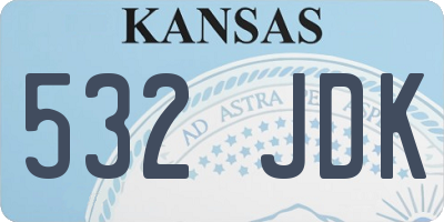 KS license plate 532JDK