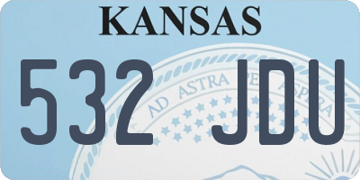 KS license plate 532JDU