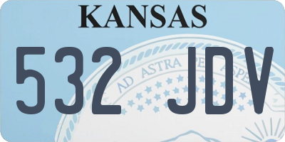 KS license plate 532JDV