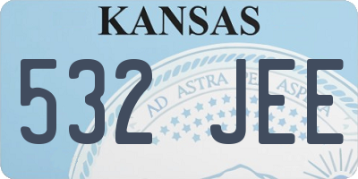 KS license plate 532JEE