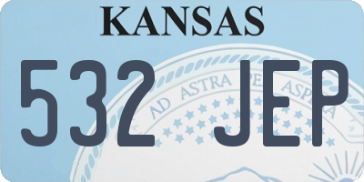 KS license plate 532JEP