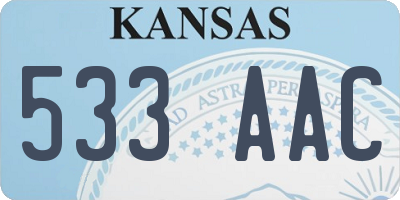 KS license plate 533AAC