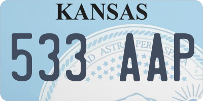 KS license plate 533AAP
