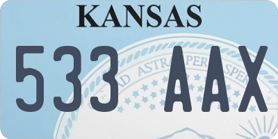 KS license plate 533AAX