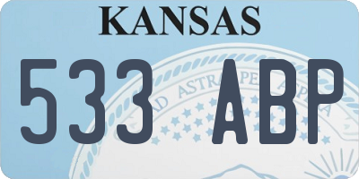 KS license plate 533ABP