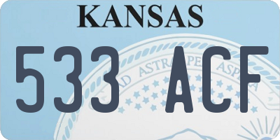 KS license plate 533ACF