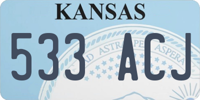 KS license plate 533ACJ