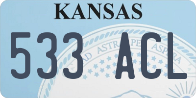 KS license plate 533ACL