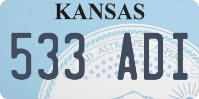 KS license plate 533ADI