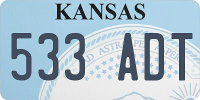 KS license plate 533ADT
