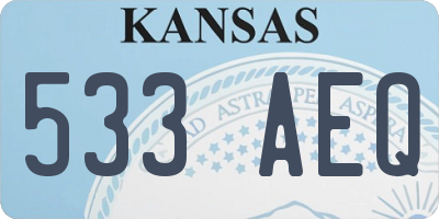 KS license plate 533AEQ