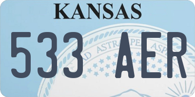 KS license plate 533AER