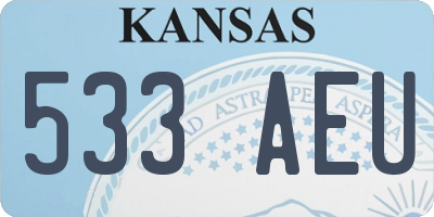 KS license plate 533AEU