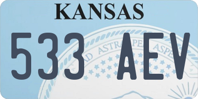 KS license plate 533AEV