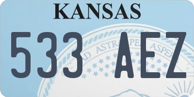 KS license plate 533AEZ