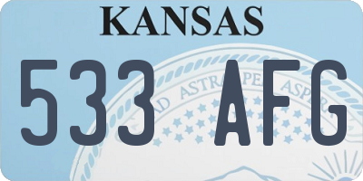 KS license plate 533AFG