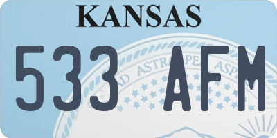KS license plate 533AFM