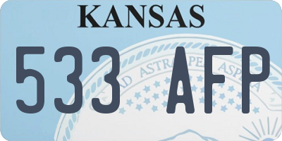 KS license plate 533AFP