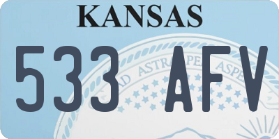 KS license plate 533AFV