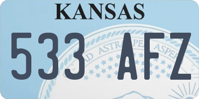 KS license plate 533AFZ