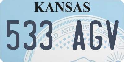 KS license plate 533AGV