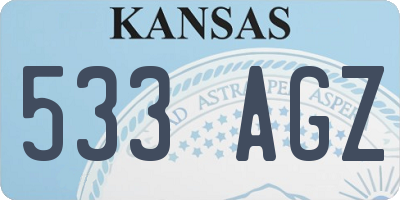 KS license plate 533AGZ