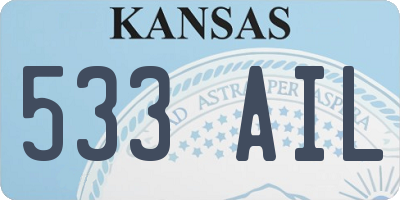KS license plate 533AIL